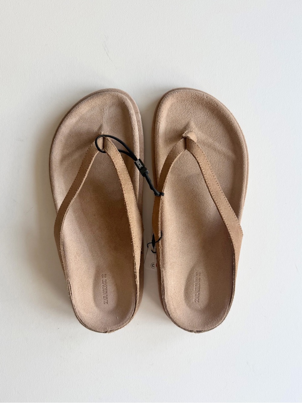 Zara Suede Thong Sandals